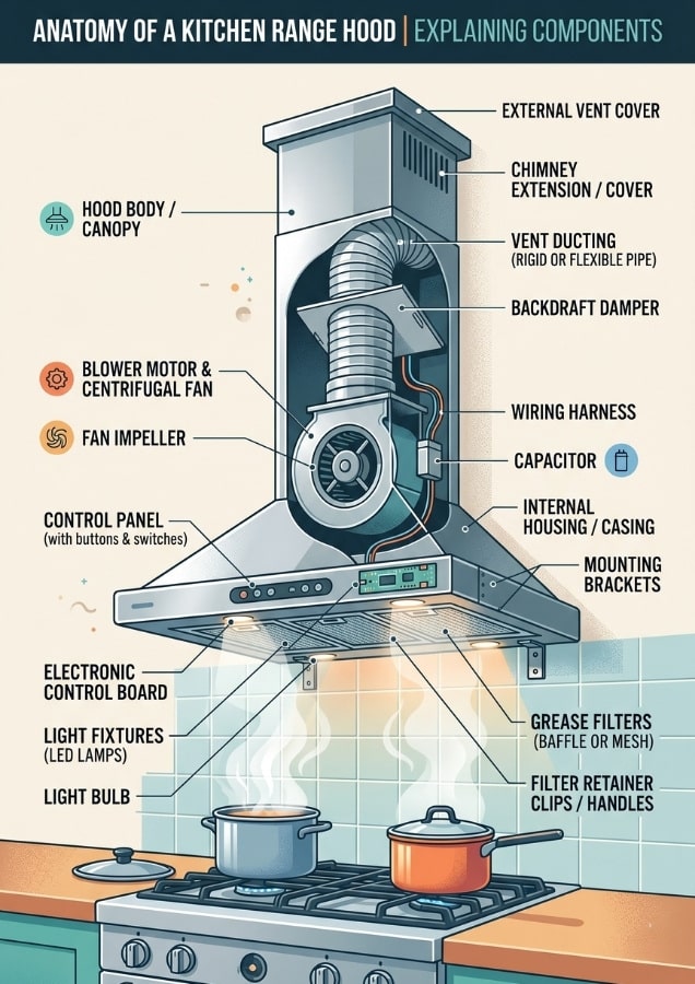 range hood components