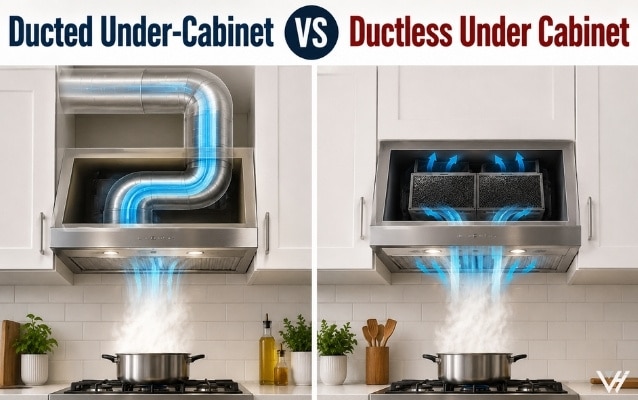 Ducted Under-Cabinet vs Ductless Under-Cabinet Range Hood