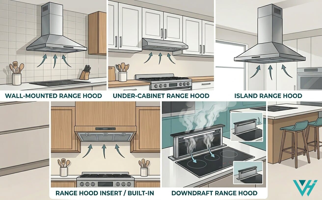 types of range hoods